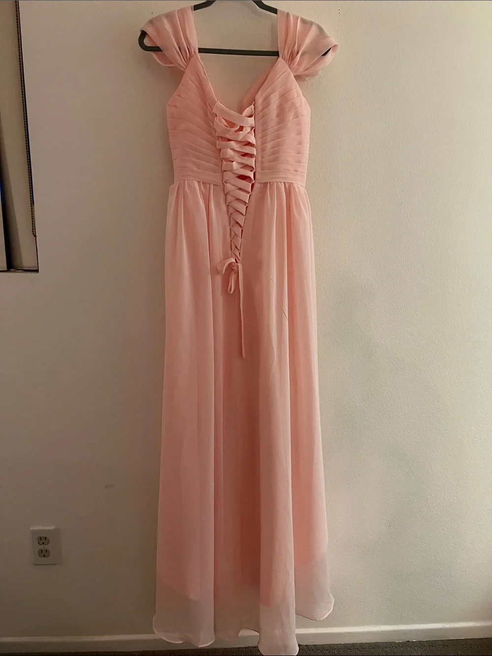 Light Pink Chiffon High-Low Formal Dress P2P 20